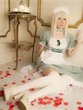 Cosplay C78 longphoto white hair sexy Japanese maid(7)